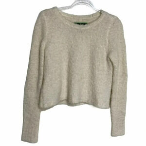 C. Wonder S IVORY wool alpaca‎ blend crop sweater